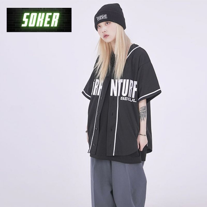 Áo sơ mi bóng chày ngắn tay SURFNTURF