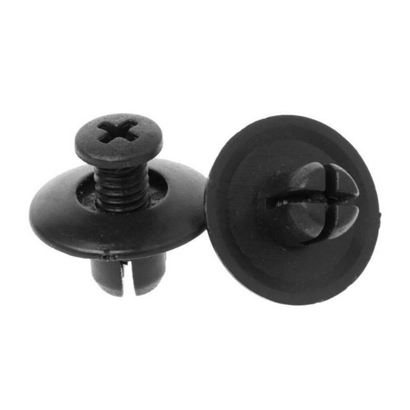 Set 25 đinh tán chốt vít nở vít Nhựa 8mm Loại chuyên dùng có ren cho xe hơi ô tô đường kính vít 8mm hàng OEM xịn