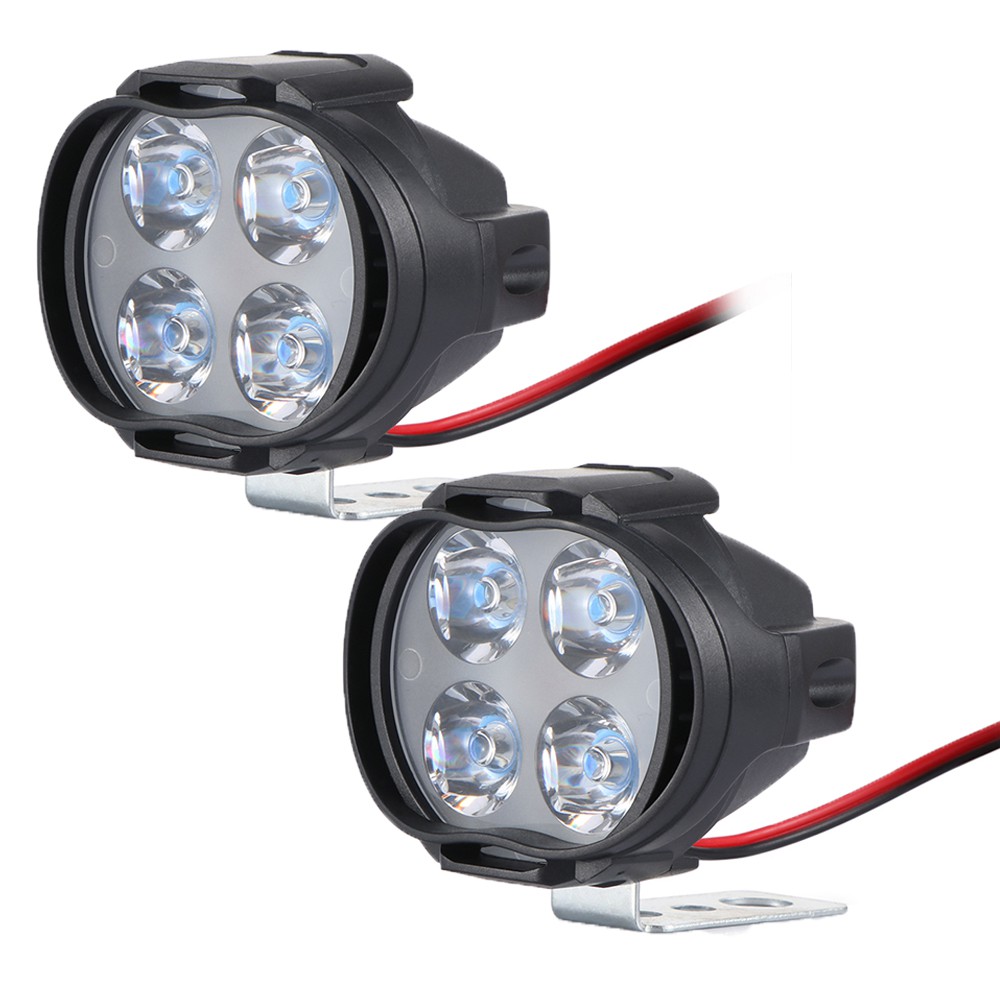 IN STOCK 9-85V 4 LED Light Motorcycle LED Light High Power Super Bright White 5700 ~ 7000K For Motorcycle E-bike Scooter Lighting