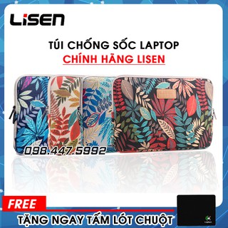 Túi Chống Sốc Laptop, Macbook Chính Hãng LISEN. Chống Sốc, Chống Xước, Phủ Nhung Mịn. Tặng 1 Miếng Lót Chuột