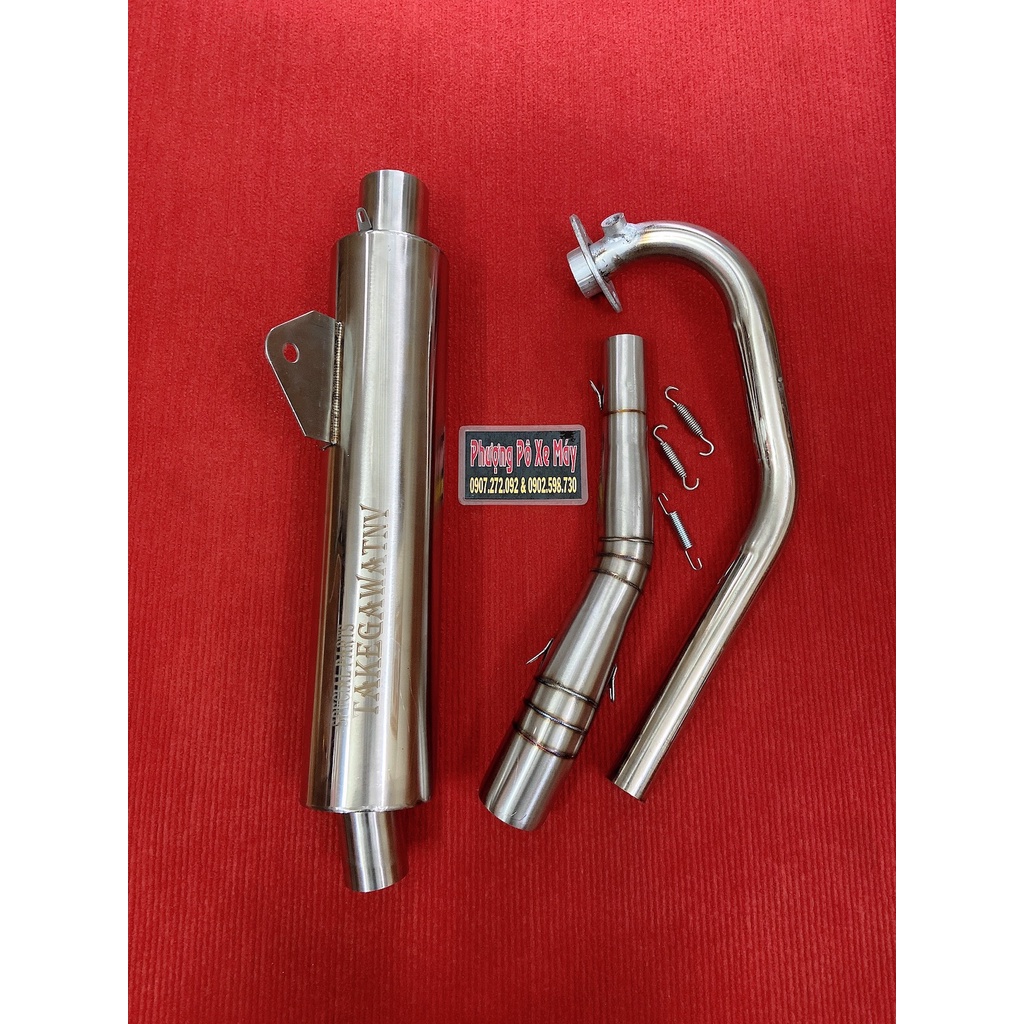 COMBO 1 SET Pô lon CBR full INOX 304 + CỔ 2 KHÚC dành cho mọi XE MÁY