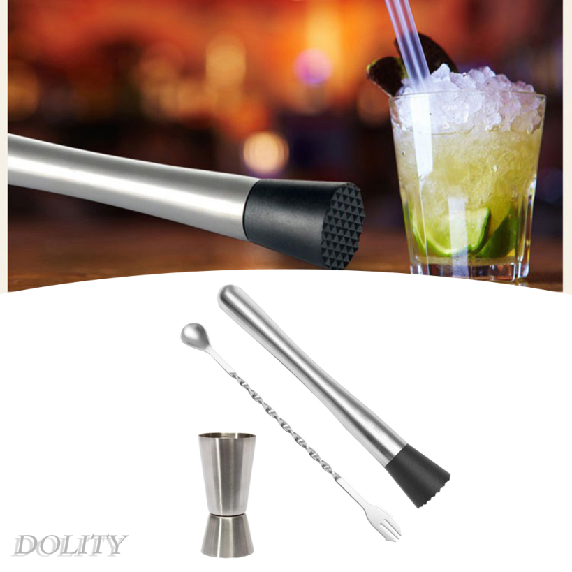 Bộ Dụng Cụ Pha Chế Cocktail Bằng Thép Không Gỉ Tiện Dụng Cho Bartender