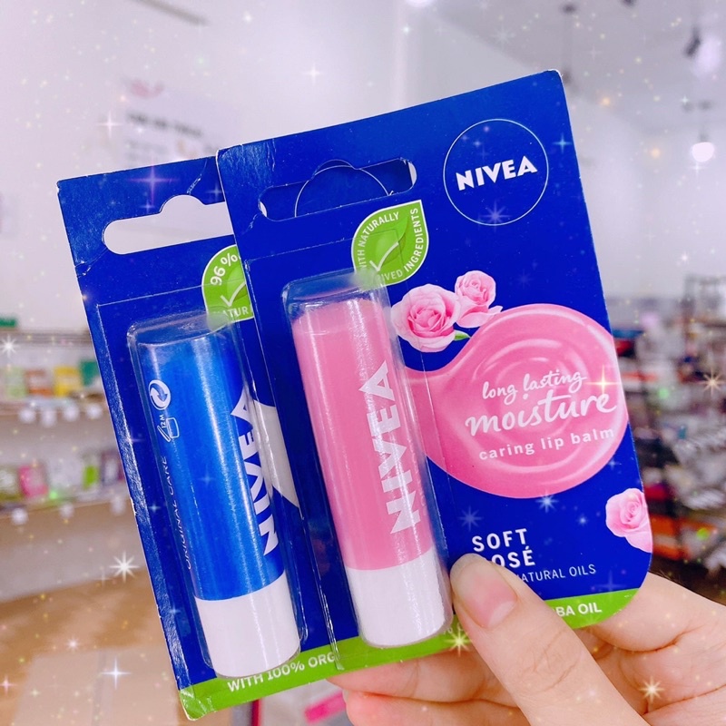 Son Dưỡng Ẩm Làm Hồng Môi NIVEA Long Lasting Moisture Caring Lip Balm Đức