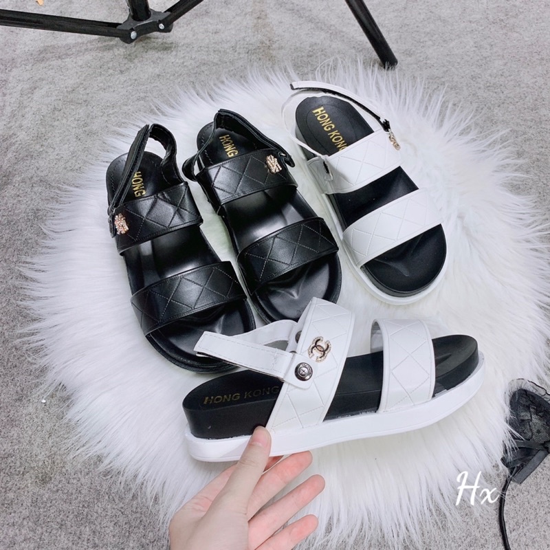 DÉP SANDAL HỌC SINH NÂNG ĐẾ 2 LỚP SIÊU NHẸ QUAI DÁN