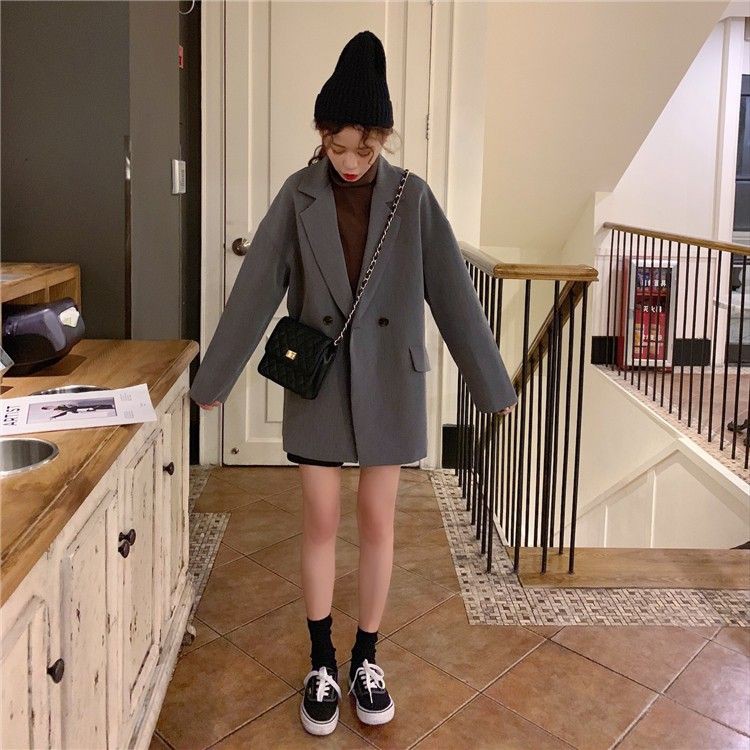 [ord] Áo Blazer trơn tay xắn gấu caro (C42) | BigBuy360 - bigbuy360.vn