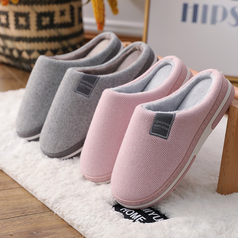 Dép bông đi trong nhà Hàn Quốc đế cao su cao cấp chống trơn trượt siêu bền Big Cat Shop