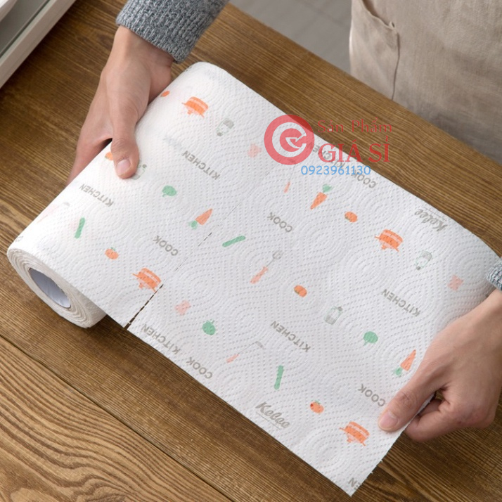 Giấy lau đa chức năng - khăn thấm lau bếp, lau tay cuộn trắng rất có thể giặt được và tái sử dụng ❤️freeship❤️