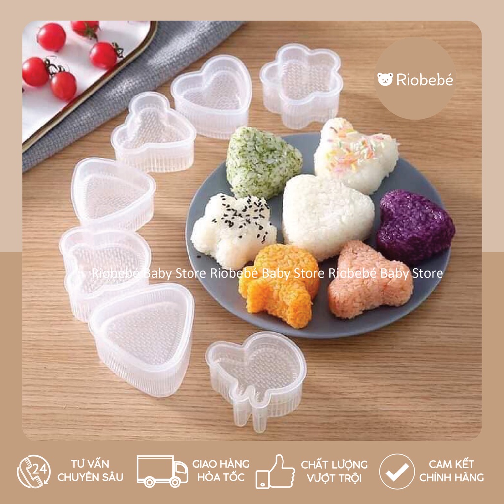 Khuôn silicon làm cơm nắm, sushi tạo hình xinh xắn