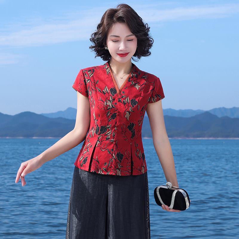Áo Sườn Xám Giả Lụa Mulberry Cao Cấp Thời Trang Mùa Hè 2022 Phong Cách Mới Cho Nữ