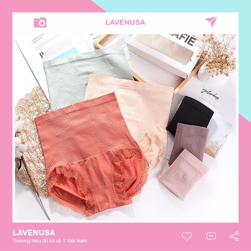 Quần lót nữ cạp cao gen bụng kháng khuẩn cao cấp nâng mông gợi cảm LAVENUSA QL56