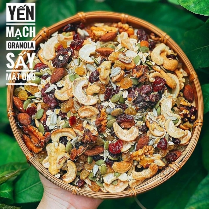 Yến mạch Granola sấy mật ong - [ FREE SHIP XTRA]   -Hàng ngon nhà làm [handmade]