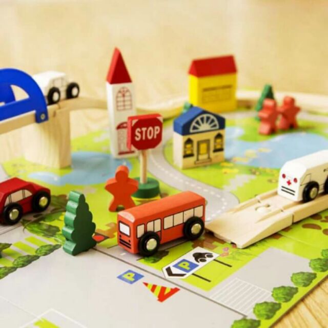 (SỈ)BỘ ĐỒ CHƠI GỖ MÔ HÌNH THÀNH PHỐ