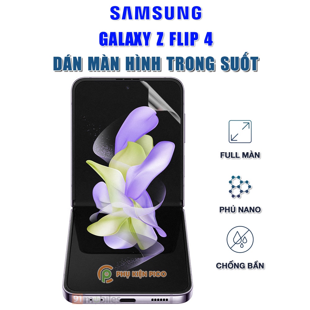 Dán màn hình Samsung Z Flip 4 5G full màn hình dẻo trong suốt PPF tự phục hồi vết xước - Dán dẻo Samsung Galaxy Z Flip4