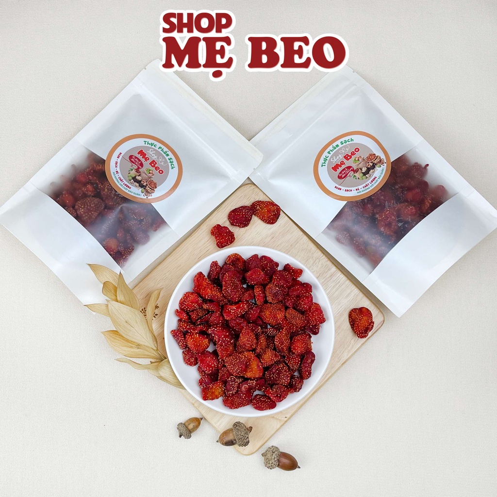 500Gr Dâu Tây Sấy Dẻo Đà Lạt Chua Ngọt Cực Ngon