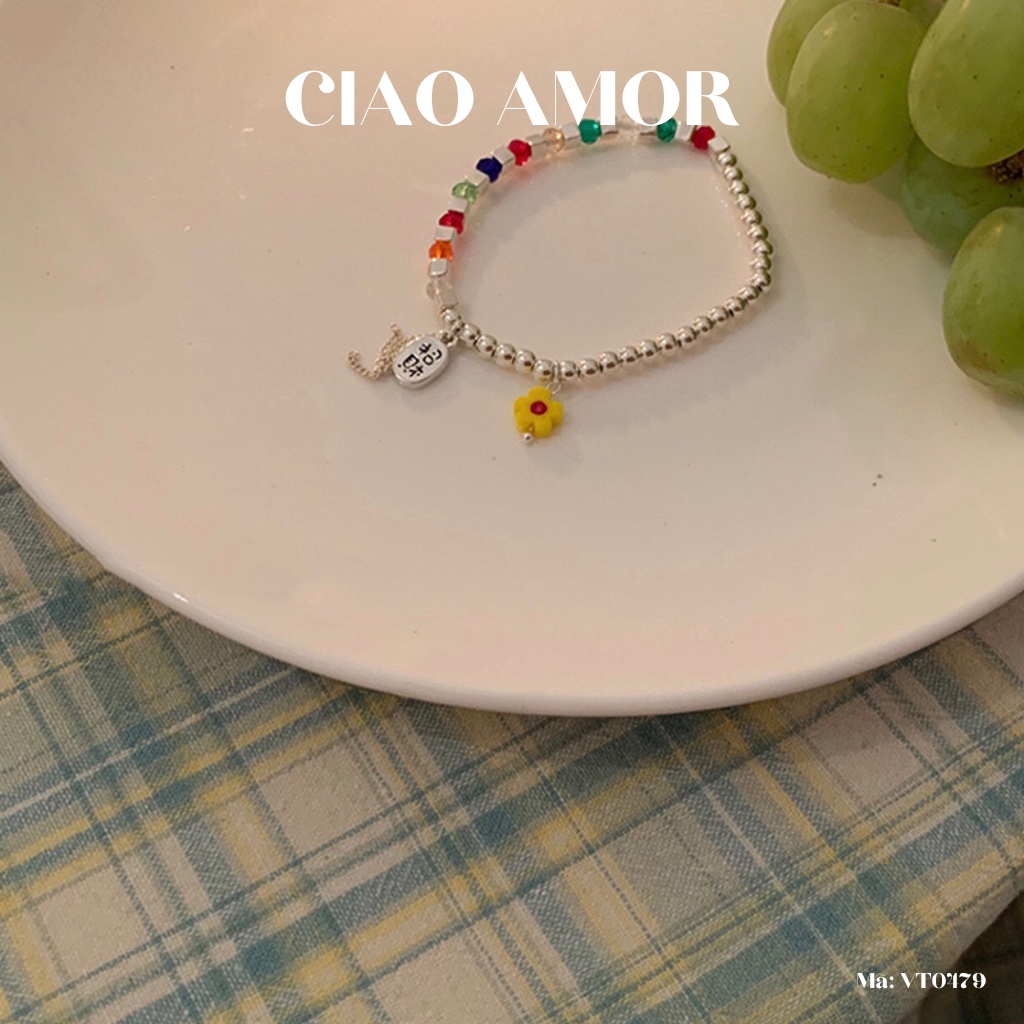 Vòng tay, lắc tay nữ hạt bạc mùa hè Trang sức Ciao Amor - VT0479