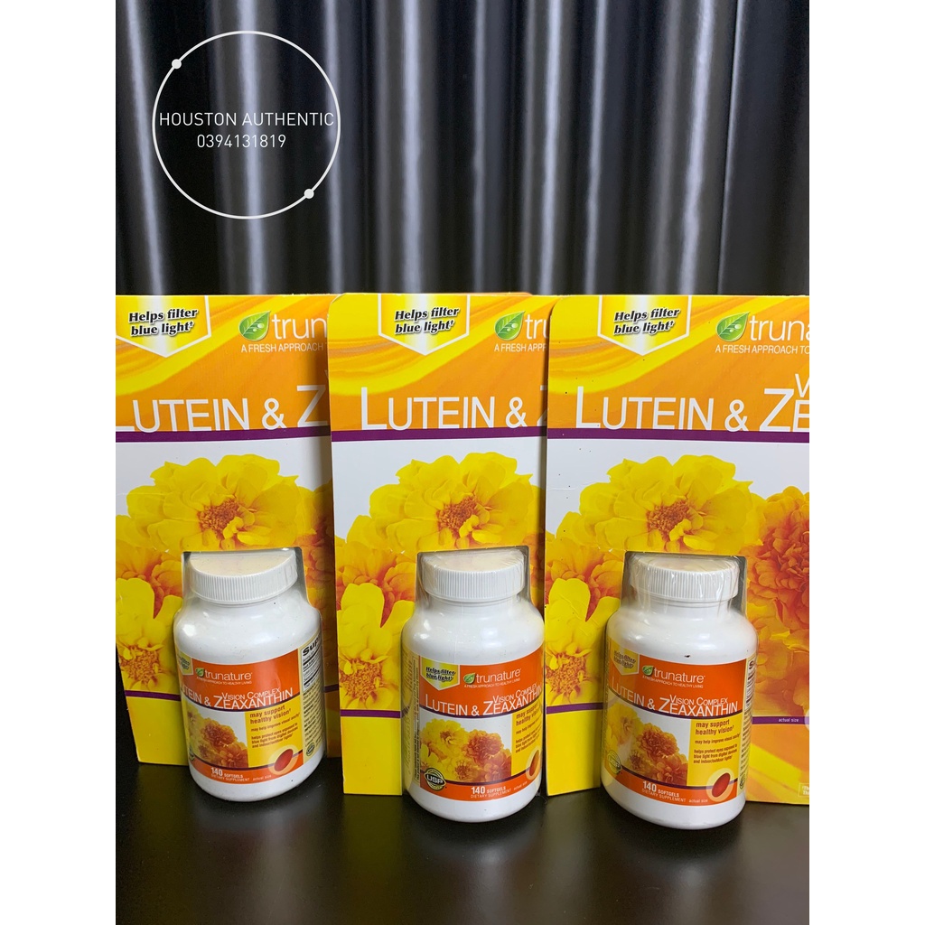 Viên uống Bổ Mắt Trunature Vision Complex Lutein & Zeaxanthin 140 viên của Mỹ _ lIVE TẠI MỸ