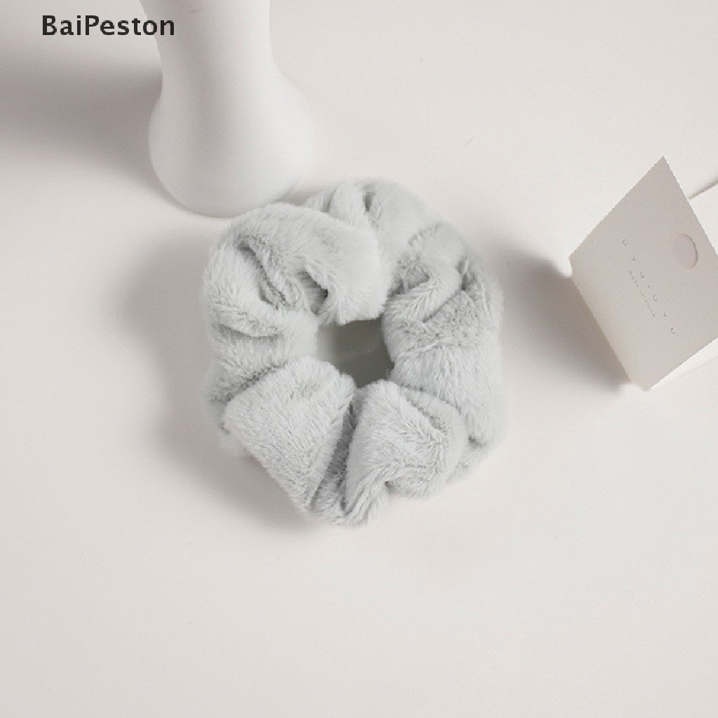 Dây Buộc Tóc Vải Lông Mềm Mại Thời Trang Cho Nữ