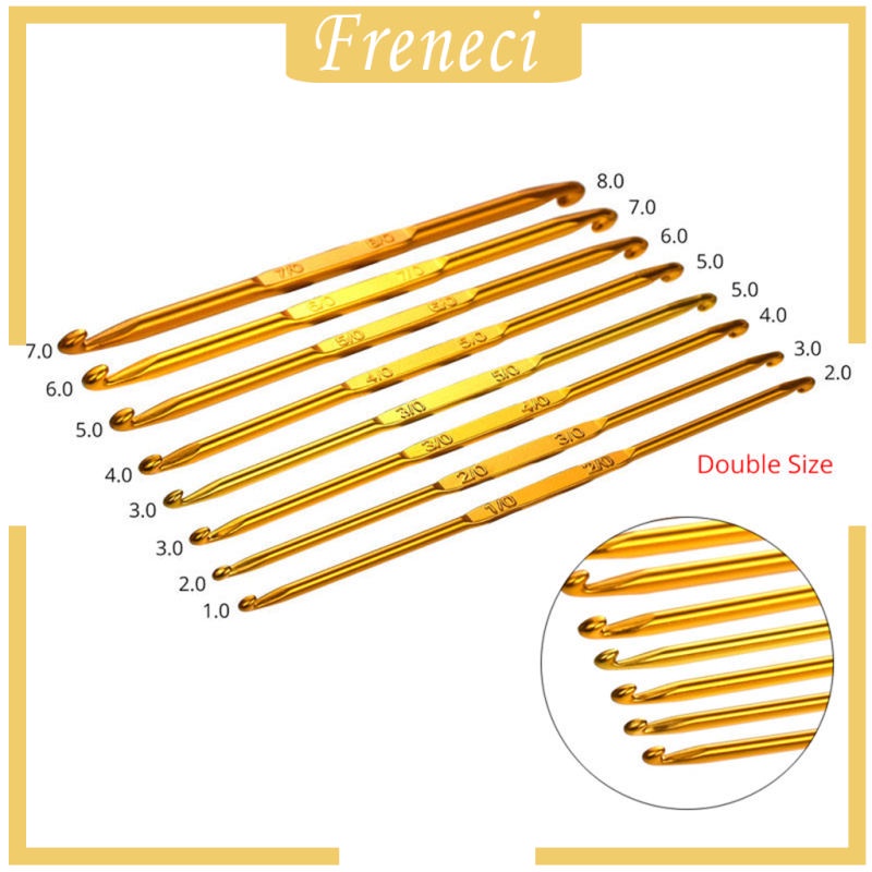 Set 8 Móc Đan Len Thủ Công Bằng Nhôm Mềm Mại Tiện Dụng