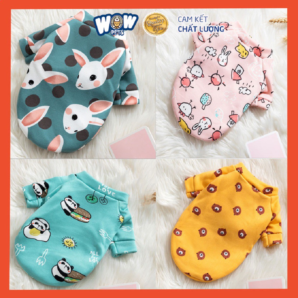 [F006] Áo cho chó mèo dễ thương chất nỉ siêu ấm, wowpets mẫu mới,thú cưng, Quần áo giá rẻ, size lớn