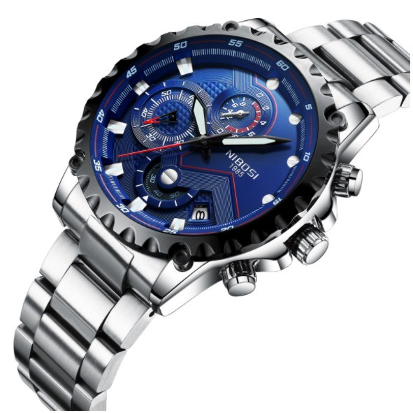 Đồng hồ nam dây thép đặc 6 kim cao cấp Nibosi 2322 (fullbox, bảo hành 12 tháng) | BigBuy360 - bigbuy360.vn