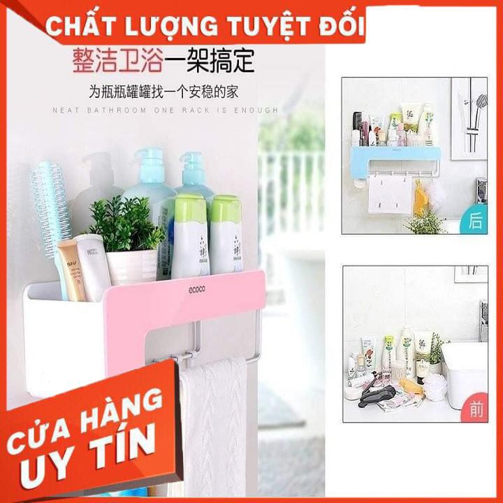 [FREE SHIP-XẢ KHO] Kệ treo đồ nhà bếp nhà tắm thông minh không cần khoan Ecoco