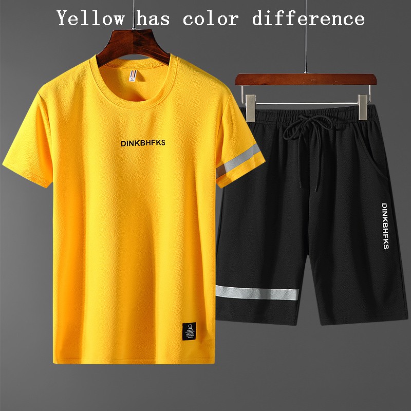 Bộ quần áo thể thao ngắn tay thấm hút tốt thoải mái cho nam nữ size M-4XL
