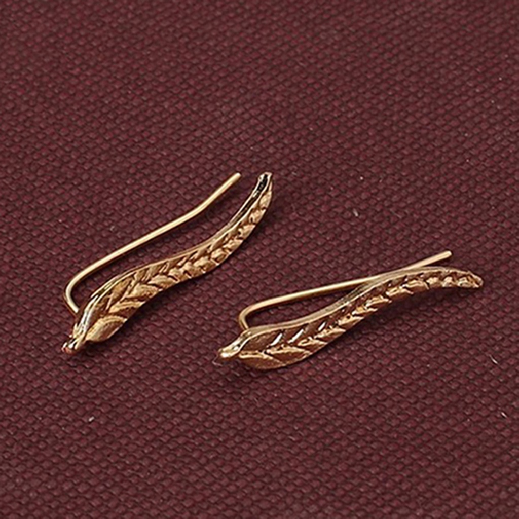 Bông tai hợp kim hình lá thời trang cho nữ