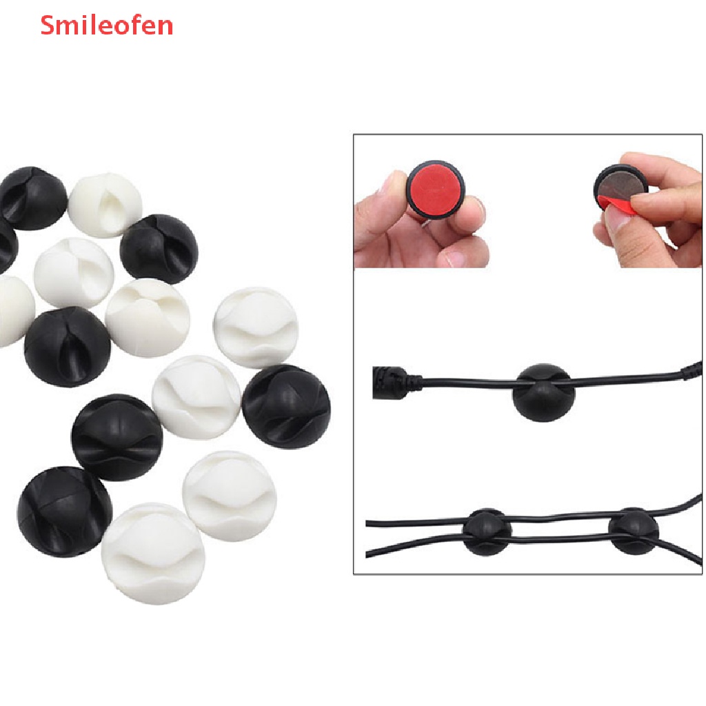 Bộ 10 Kẹp Silicon Cố Định Dây Cáp Gọn Gàng Tiết Kiệm Không Gian Mới