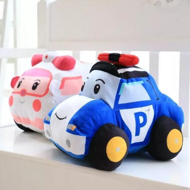 ❦♘☃phim hoạt hình sang trọng đồ chơi ô tô búp bê mô phỏng xe cảnh sát cứu thương quà tặng sinh nhật giáo dục trẻ
