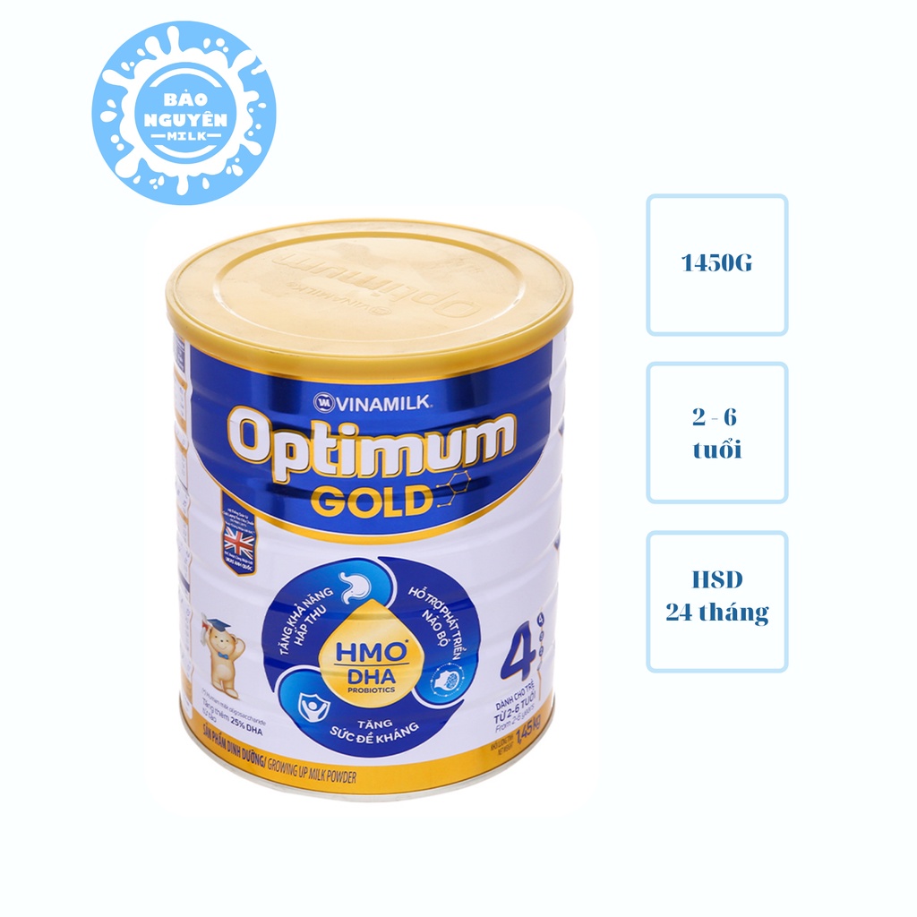 Sữa bột Vinamilk Optimum Gold 4 1450g (2-6 tuổi)