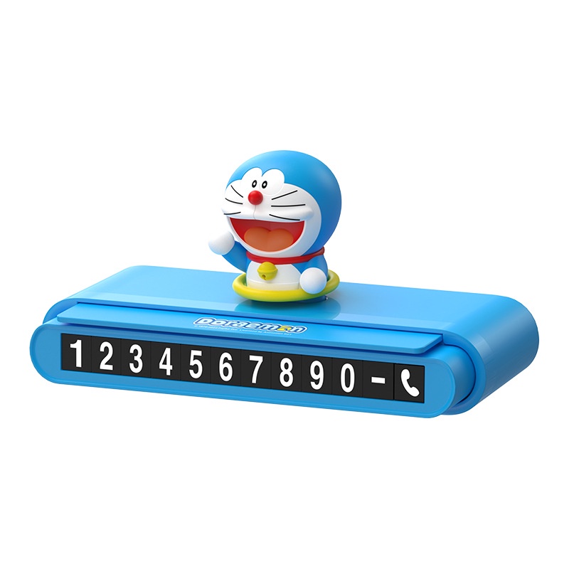 Thẻ Đậu Xe Tạm Thời Bằng Silicon Mềm Hình Doraemon Dễ Thương
