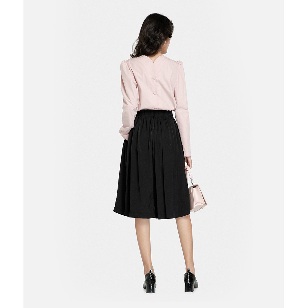 [Mã FASHIONMALLT4 giảm 15% đơn 150k] HNOSS - Váy Xếp Ly Lưng Thun - BAC12012017 | BigBuy360 - bigbuy360.vn