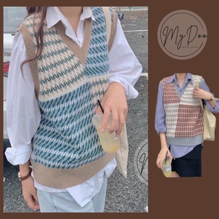 Áo Gile Len Cổ V Chất Dày Dặn Nhiều Màu Vintage Phong Cách Hàn Quốc - GL02