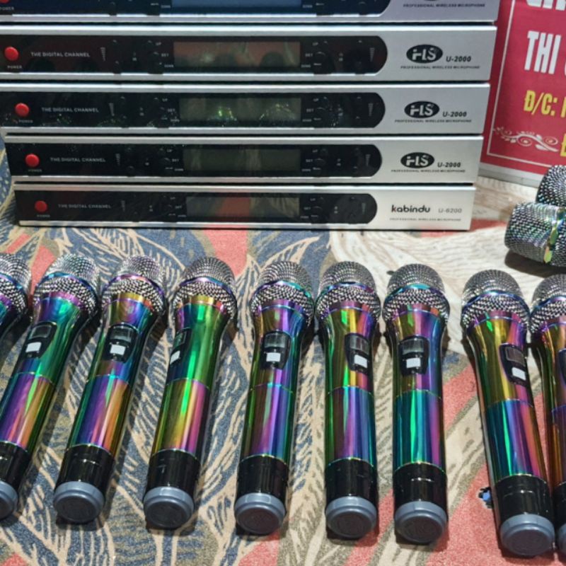 Mic baier vỉ tím titan 3D siêu lướt. Hát nhẹ hút âm mạnh
