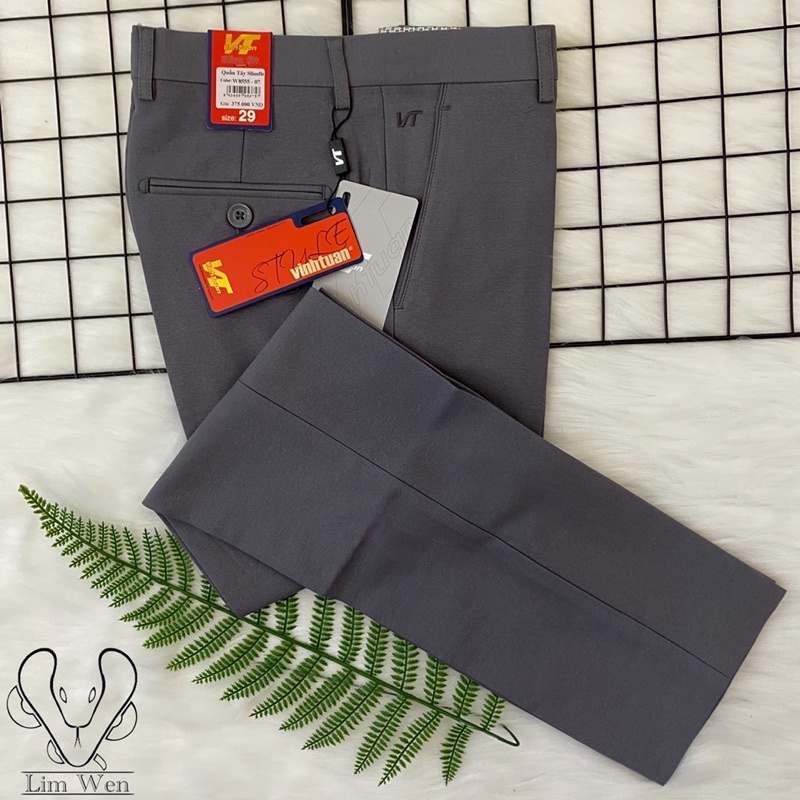 Quần tây nam dáng SlimFit ống côn Vĩnh Tuấn vải Linen hàn mỏng mát thấm hút cao cấp thương hiệu JUNSU