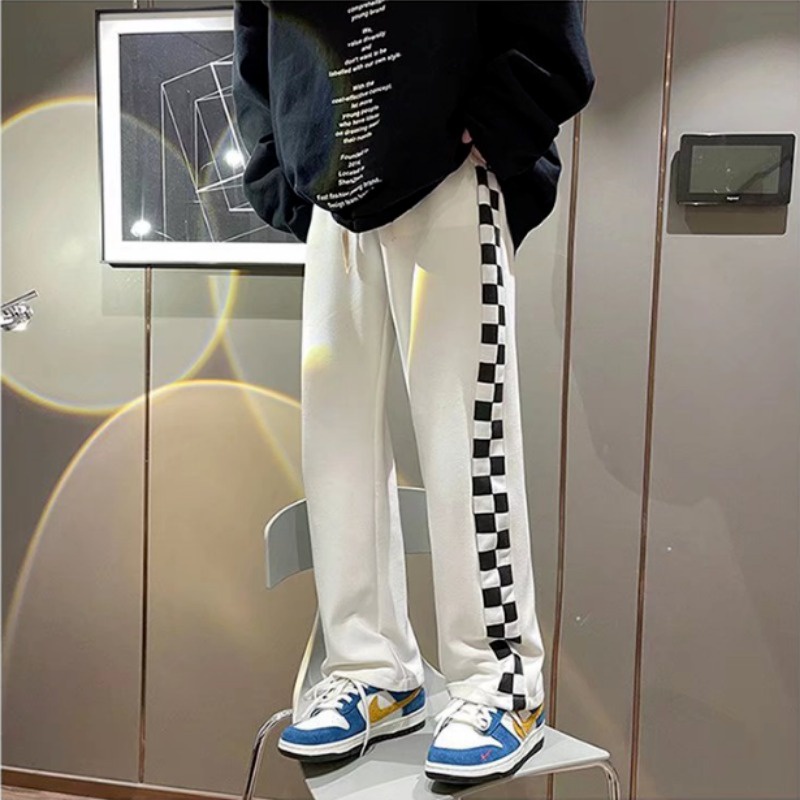 Quần dài thể thao kích thước lớn M-3XL họa tiết kẻ ô mới dành cho nam giới 2022