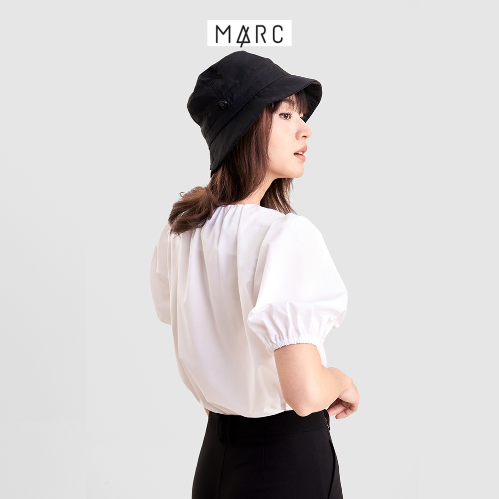 Áo kiểu nữ MARC FASHION form suông nhún cổ cột dây nơ