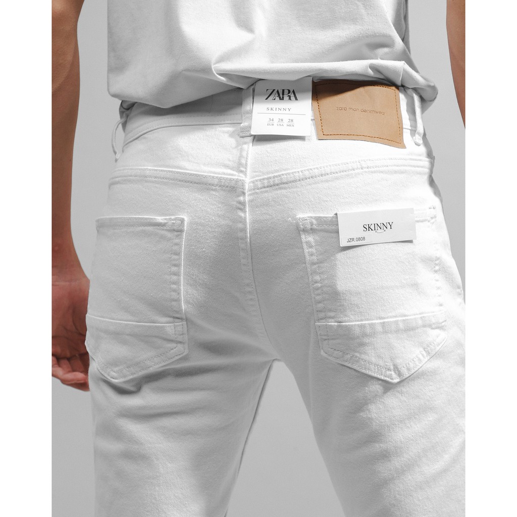 Quần jeans ZARA trắng skinny 0808 TuanStore