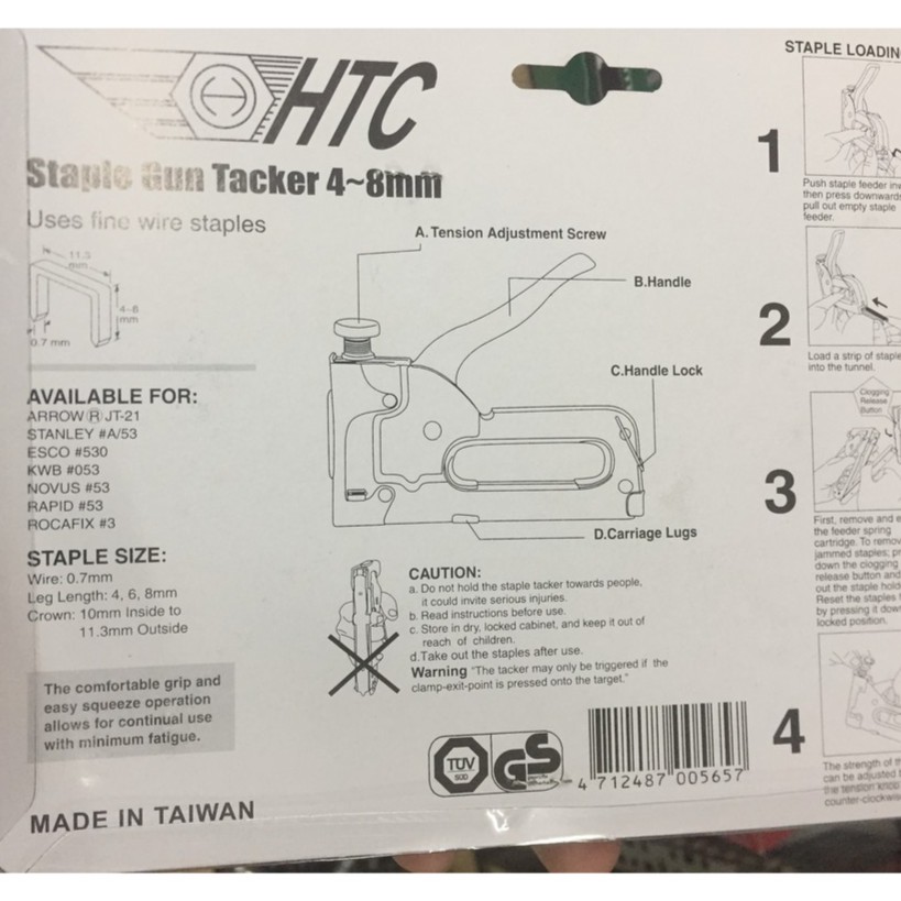 Súng Bắn Ghim Cầm Tay Tăng Lục HTC (Chính Hãng)