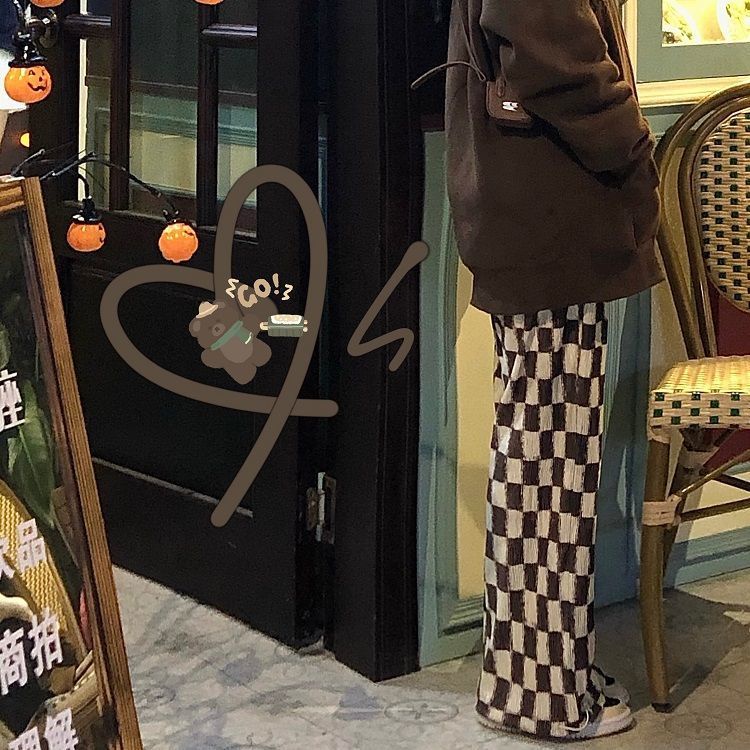 Quần Dài Lưng Cao Dáng Rộng Chất Liệu Da Lộn Màu Nâu Cà Phê Thời Trang Mùa Đông 2022 Cho Nữ