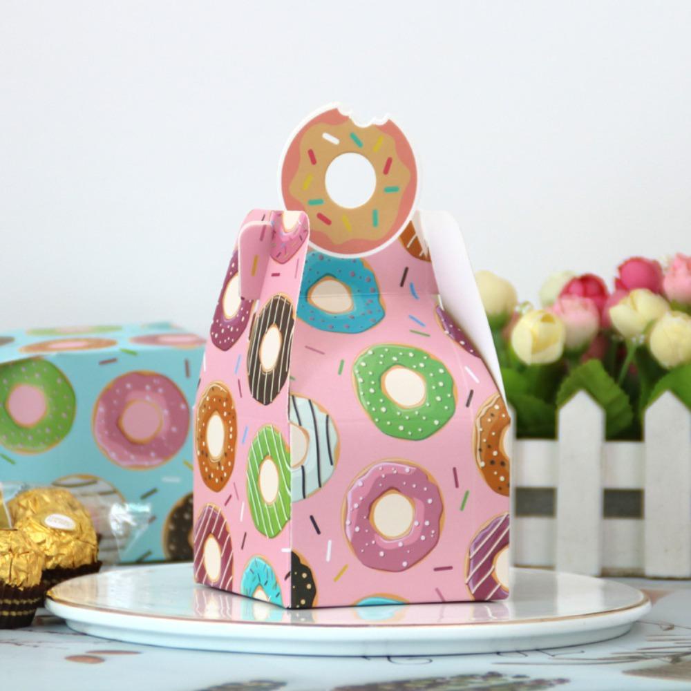 Set 10 Túi Đựng Kẹo Hình Bánh Donut Dễ Thương