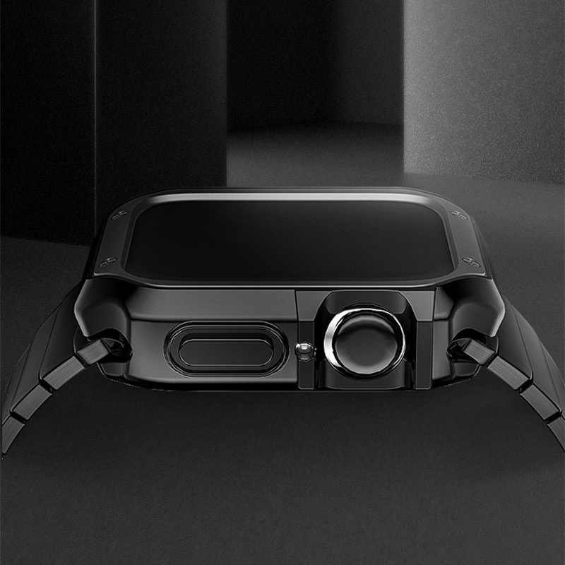 Dây Đeo Inox + TPU Mềm 45mm 41mm Cho Đồng Hồ Thông Minh Apple Watch series 3 4 5 SE 6 7 44mm 42mm 40mm 38mm