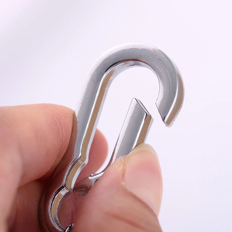 Móc Khóa Hình Quả Bầu Bằng Thép Không Gỉ Cổ Điển / Kẹp Thắt Lưng / Móc Khóa Chống Thất Lạc Bằng Kim Loại