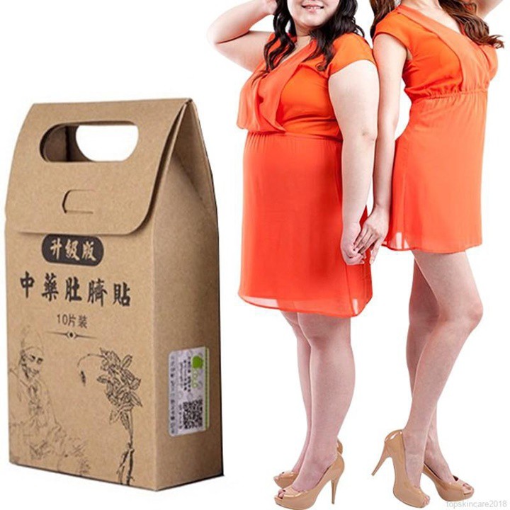 Hộp 10 Miếng Dán Rốn Tan Mỡ Trung Y - Thảo Dược Nội địa Trung