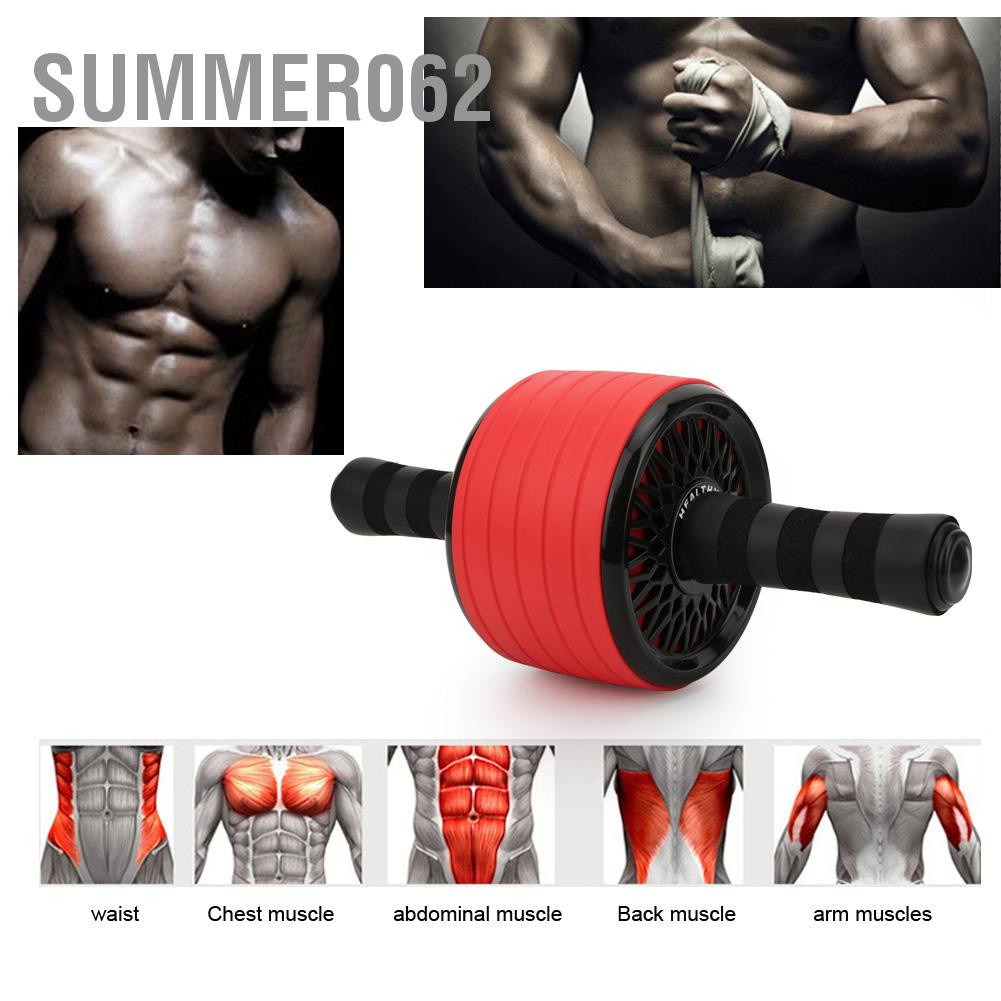 Bánh xe lăn tập cơ bụng tay cầm bọt biển tập luyện vòng eo thích hợp cho phòng tập thể hình