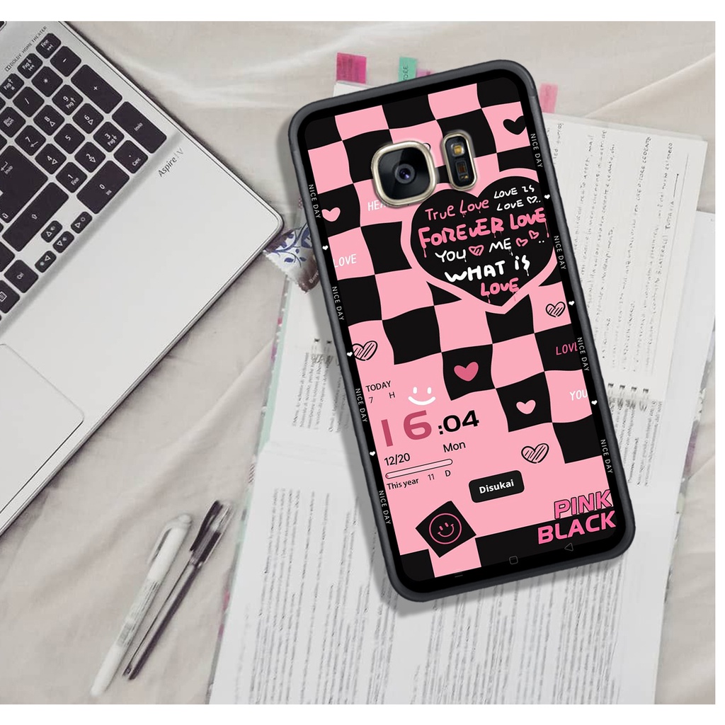 Ốp Lưng Samsung S6 - S6E - S7 - S7E - A9 PRO - C9 PRO  , In Hình &quot;Black Heart&quot; Phong Cách Đẹp.
