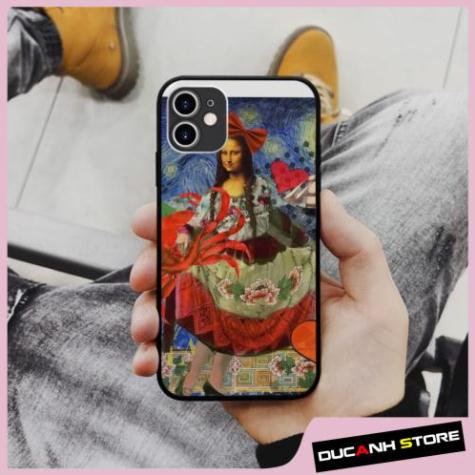 Ốp lưng iphone SAMSUNG hình monalisa  collage art aesthetic viền vuông  cho các dòng iPhone PAP20211121