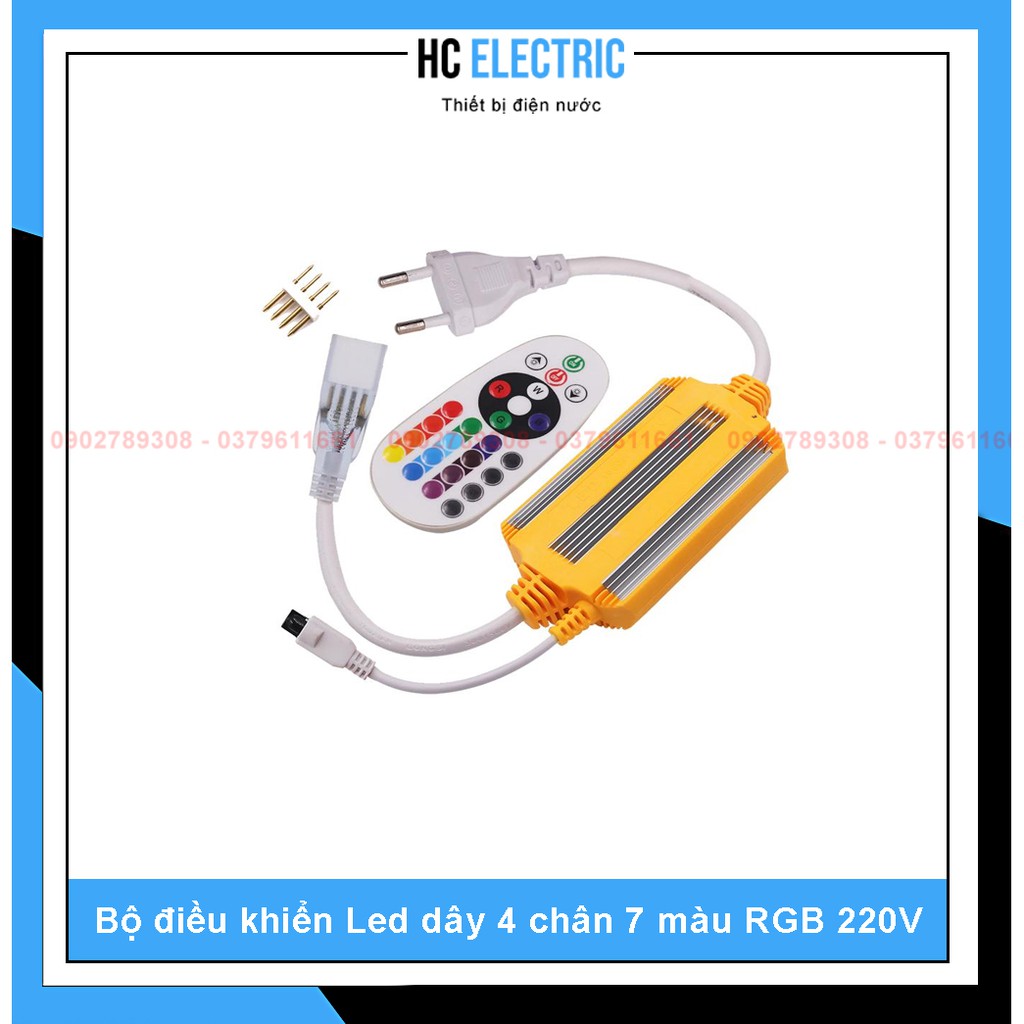 Bộ điều khiển Led dây 4 chân 7 màu RGB 220V(Chưa bao gồm Pin)