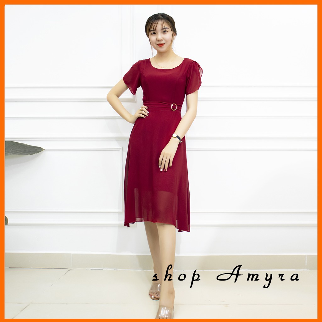 AMYRA - Đầm dự tiệc dáng xòe tay đắp siêu xinh voan 2 lớp đính khuya eo mặc đi tiệc,đi làm,đi chơi - D08 | BigBuy360 - bigbuy360.vn