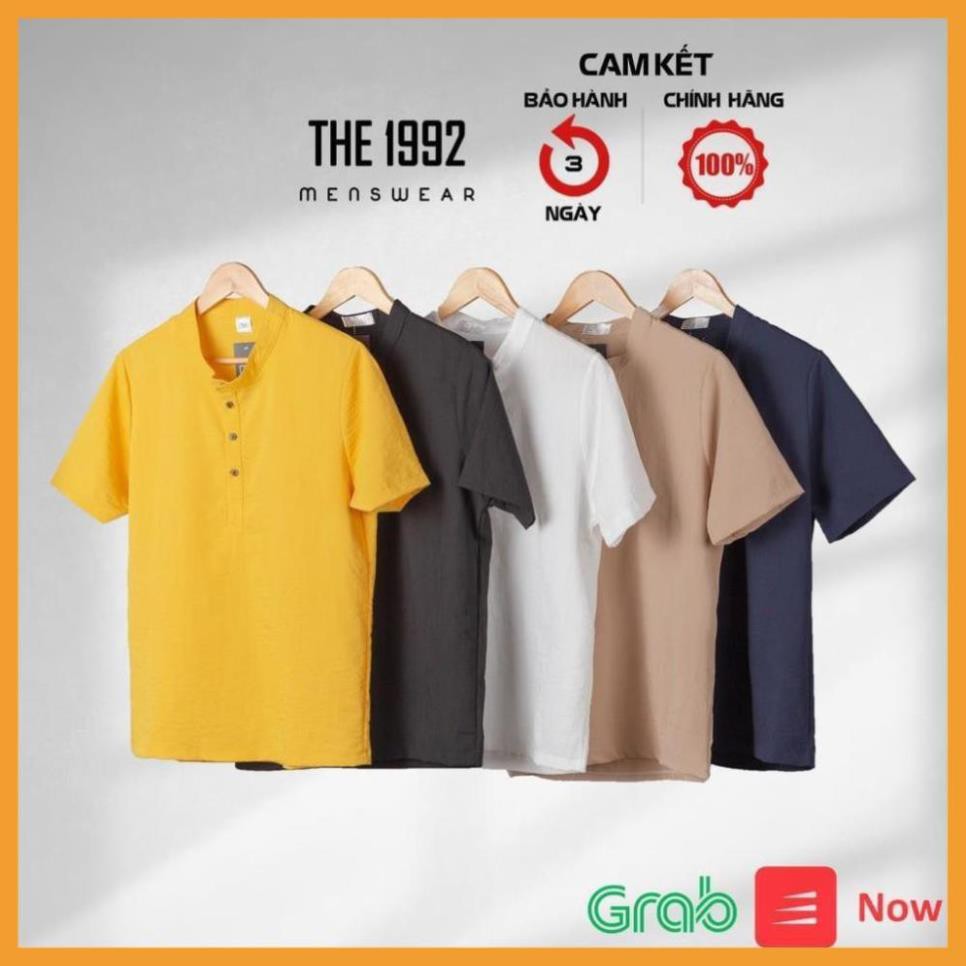 HÀNG HOT] Áo thun nam, Áo đũi nam cổ tàu cộc tay chất liệu cực mát | BigBuy360 - bigbuy360.vn